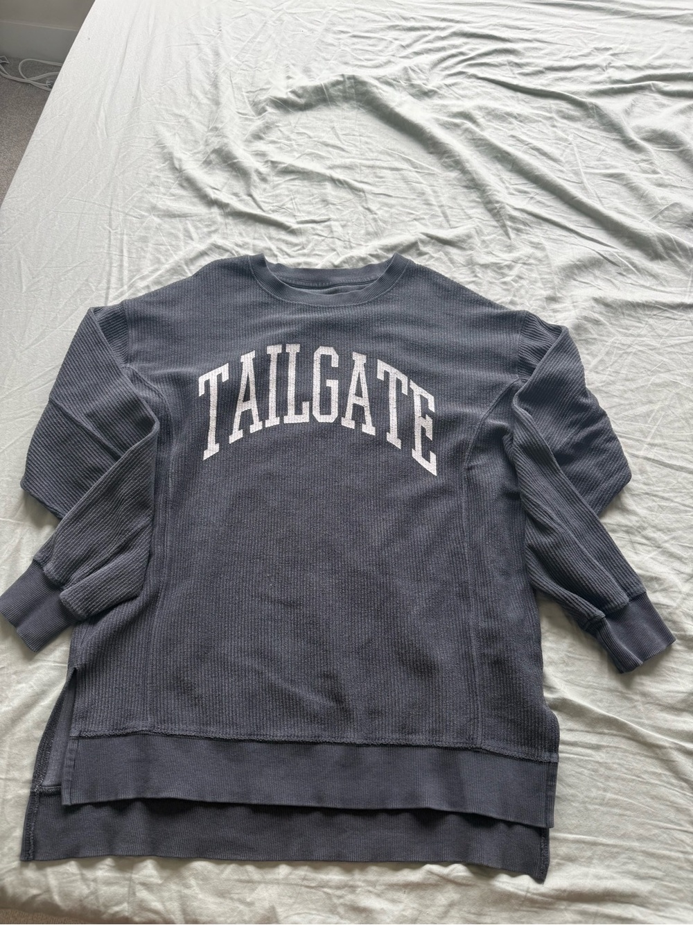 Dry Goods Navy Blue 'Tailgate' Waffle Knit Crewneck Sweater
